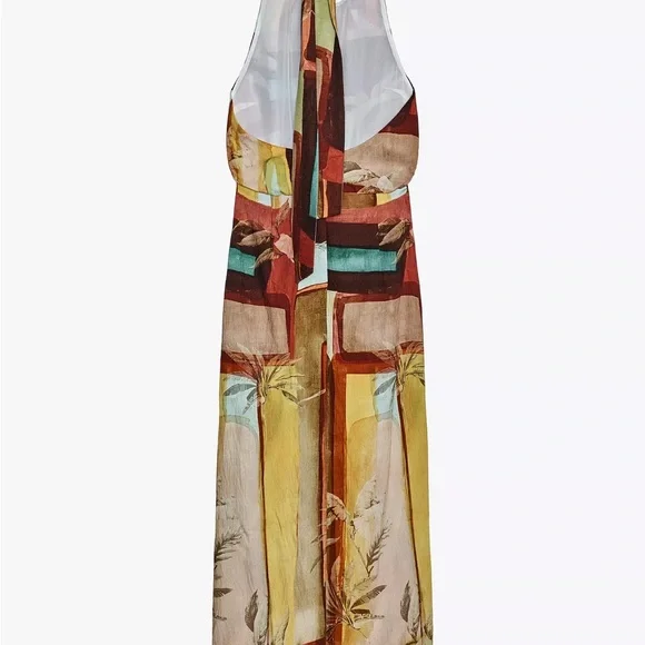 Multicolor Halter Maxi Dress - Picture 2 of 2
